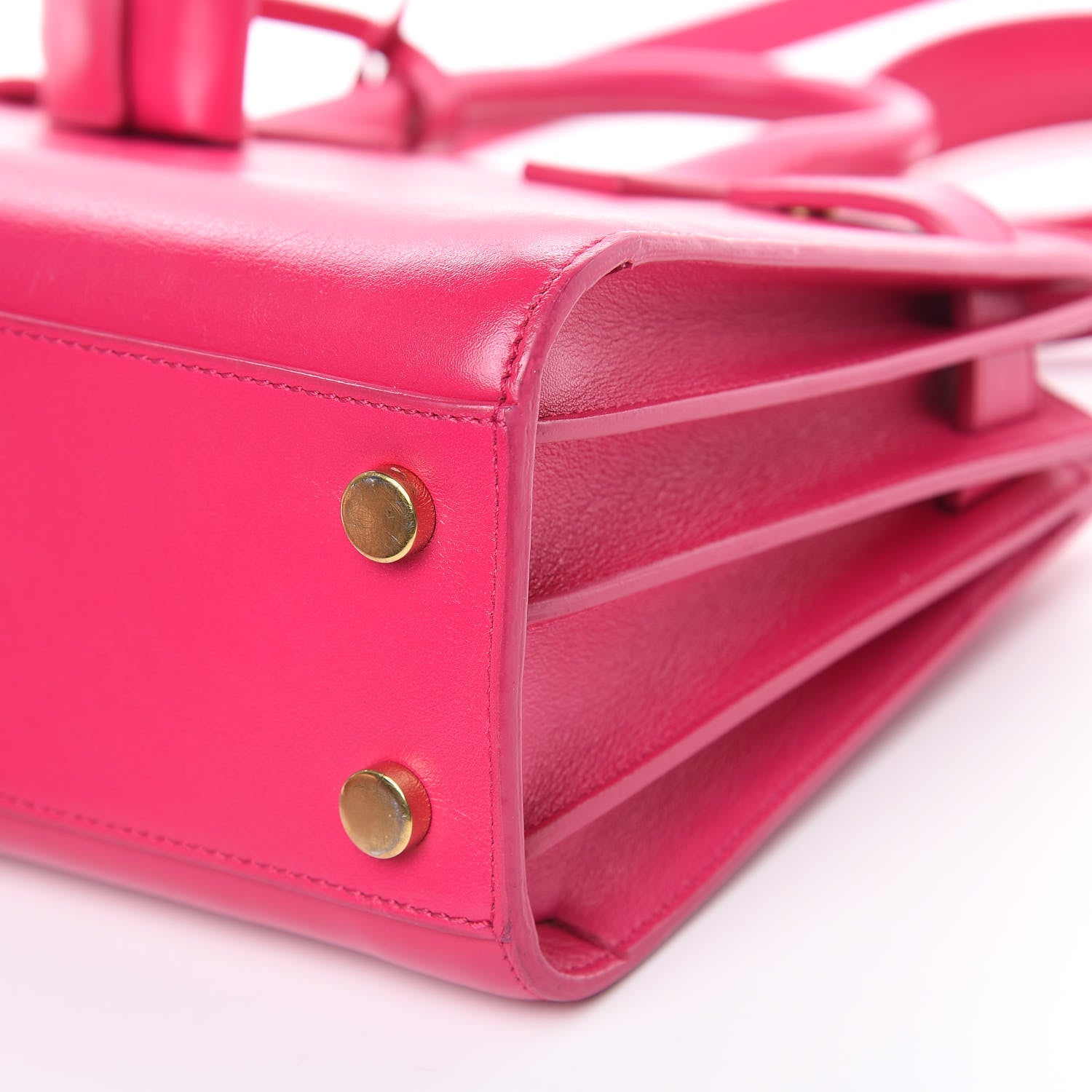 Saint Laurent Calfskin Nano Sac De Jour Lipstick Fuchsia 8 of 12