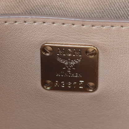 MCM Visetos Medium Millie Chain Crossbody Bag Beige 6 of 9