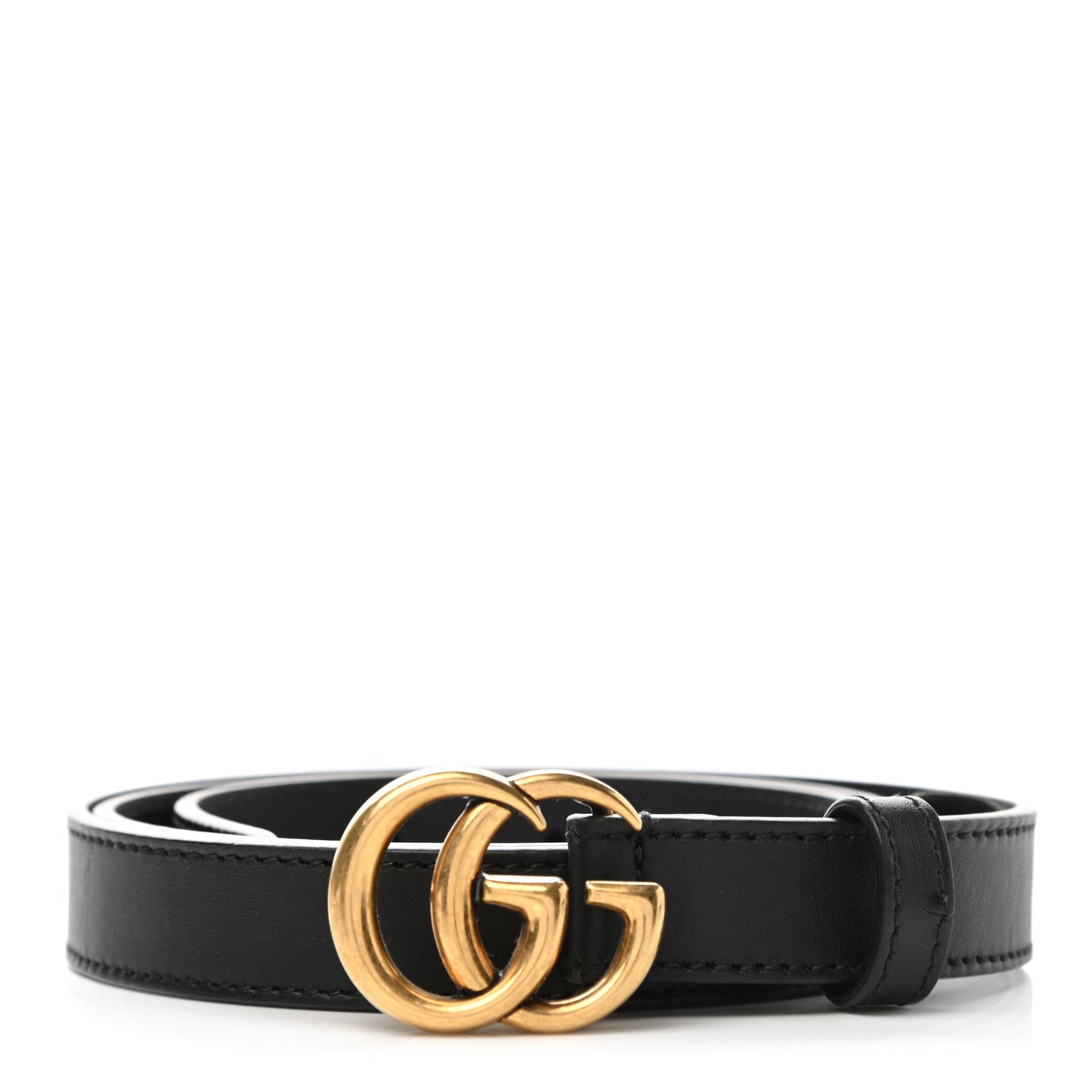 Gucci Calfskin Double G 20mm Belt 85 34 Black 1 of 6