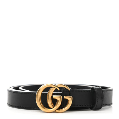 Gucci Calfskin Double G 20mm Belt 85 34 Black 1 of 6