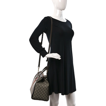Gucci GG Supreme Monogram Web Medium Ophidia Tote Bag Brown 2 of 9