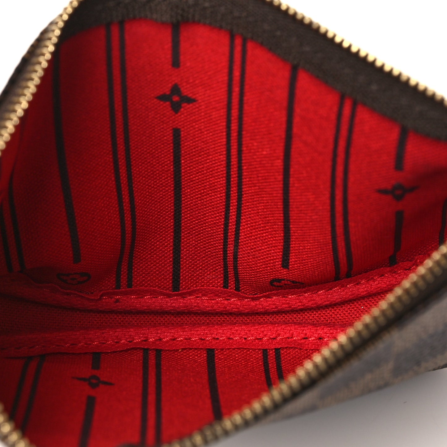 Damier Ebene Complice Trunks and Bags Mini Pochette Accessories Red