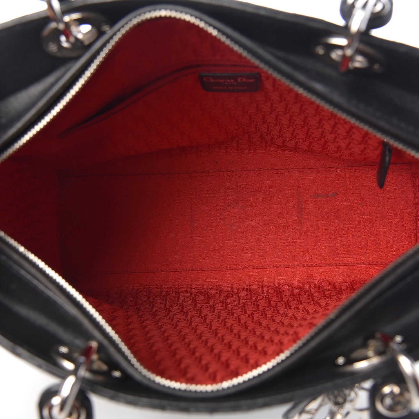 Lambskin Cannage Large Lady Dior Black