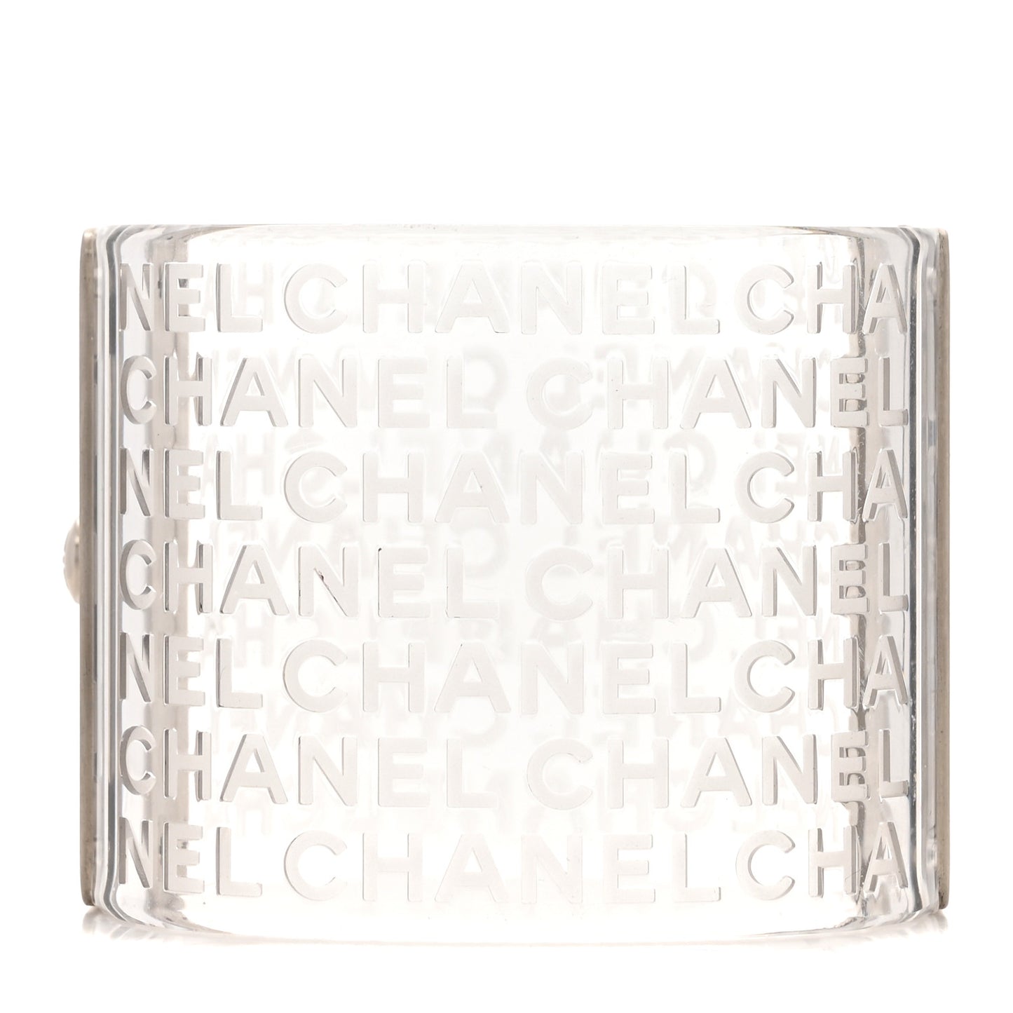 Metal Resin Logo Cuff Transparent