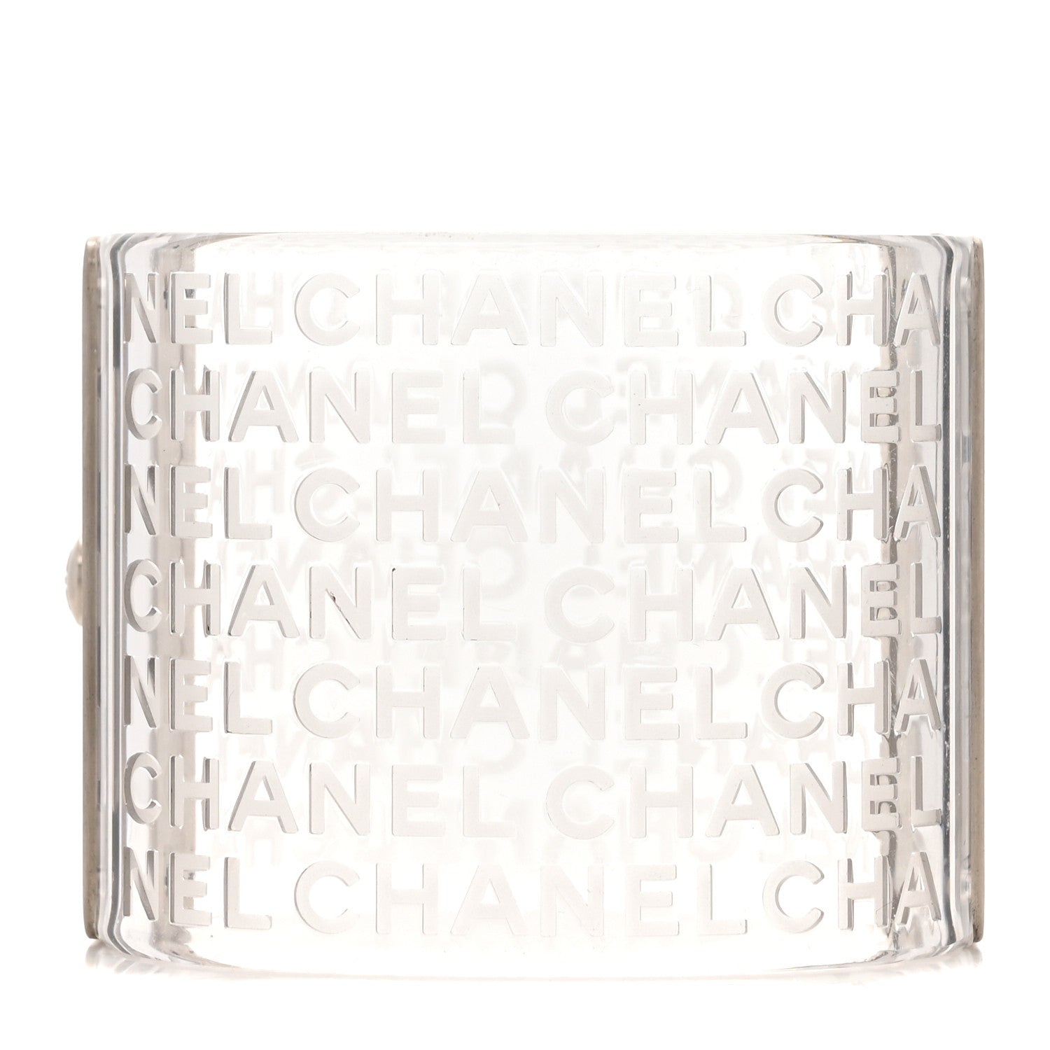 Chanel Metal Resin Logo Cuff Transparent 1 of 4