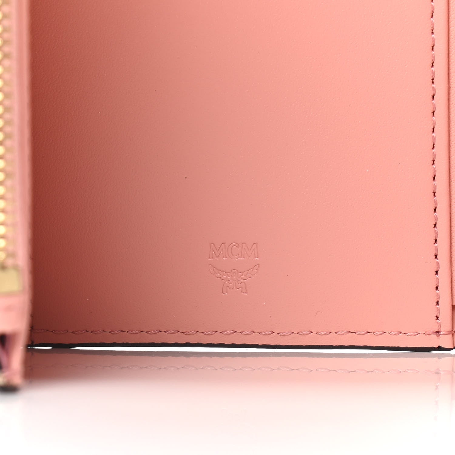 MCM Visetos Rabbit Tri-Fold Wallet Beige 9 of 9