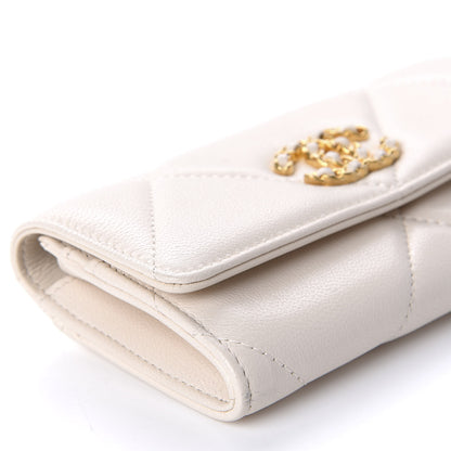 Chanel Goatskin Quilted 19 Flap Wallet Light Beige 6 of 12