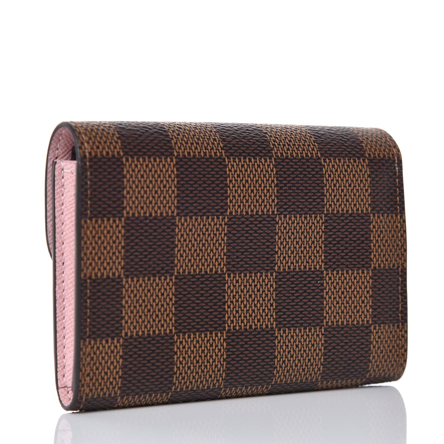 Damier Ebene Rosalie Coin Purse Rose Ballerine