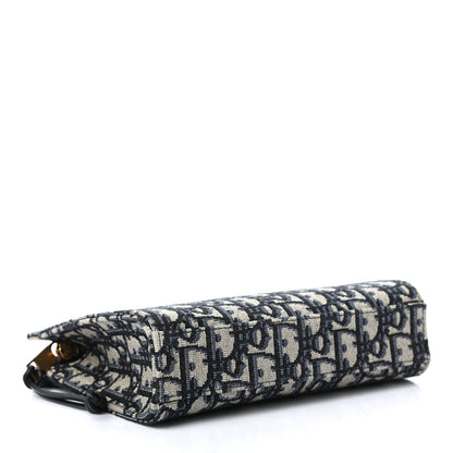 Christian Dior Oblique Zipped Pouch Clutch Blue 4 of 7