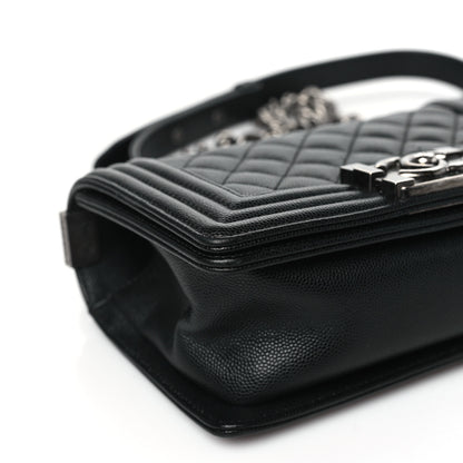 Chanel Caviar Quilted Small Boy Flap Black 9 of 10