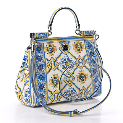 Dolce & Gabbana Dauphine Majolica Print Medium Miss Sicily Satchel Multicolor 3 of 10