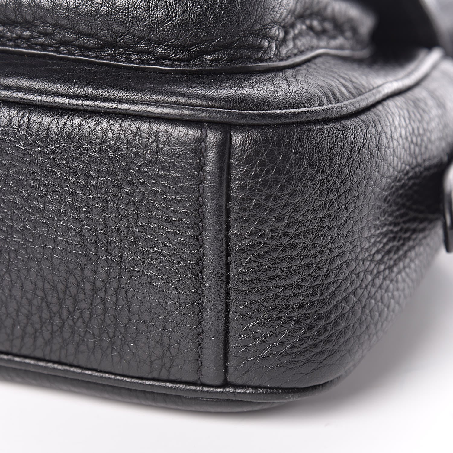 Prada Vitello Daino Double Buckle Messenger Bag Black 12 of 14