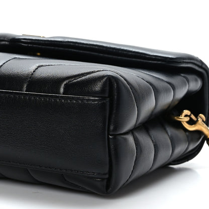 Saint Laurent Calfskin Y Quilted Monogram Toy Loulou Crossbody Bag Black 9 of 9