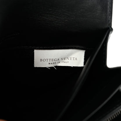 Bottega Veneta Nappa Intrecciato Continental Compact Flap Wallet Black 8 of 13