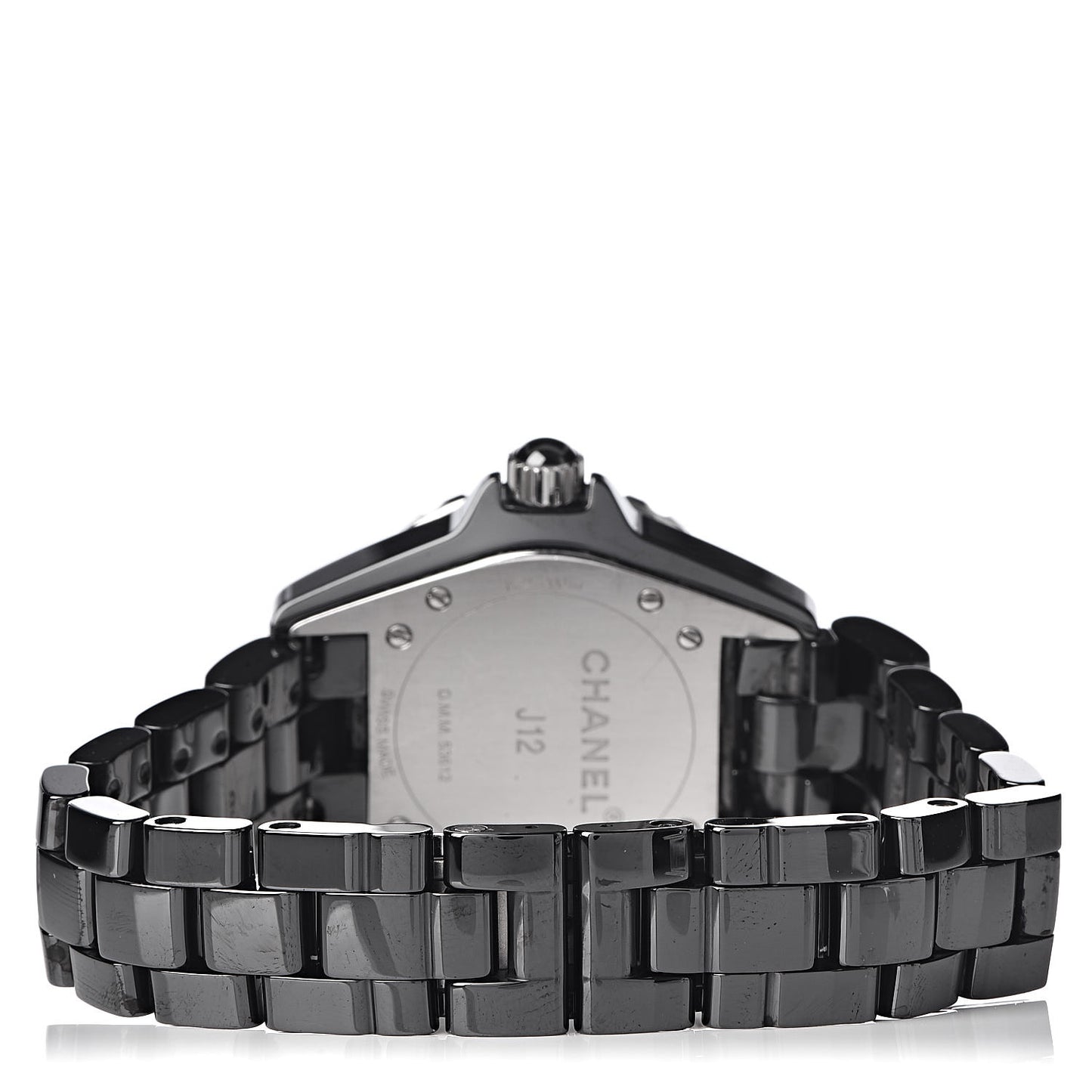 Stainless Steel Ceramic Diamond 33mm J12 Quartz Watch Black