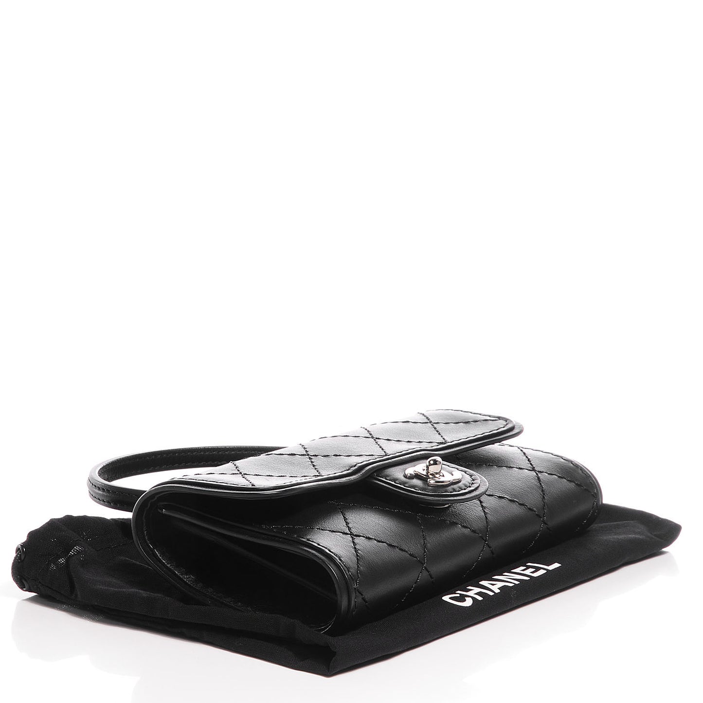 Calfskin Mini Flap Black