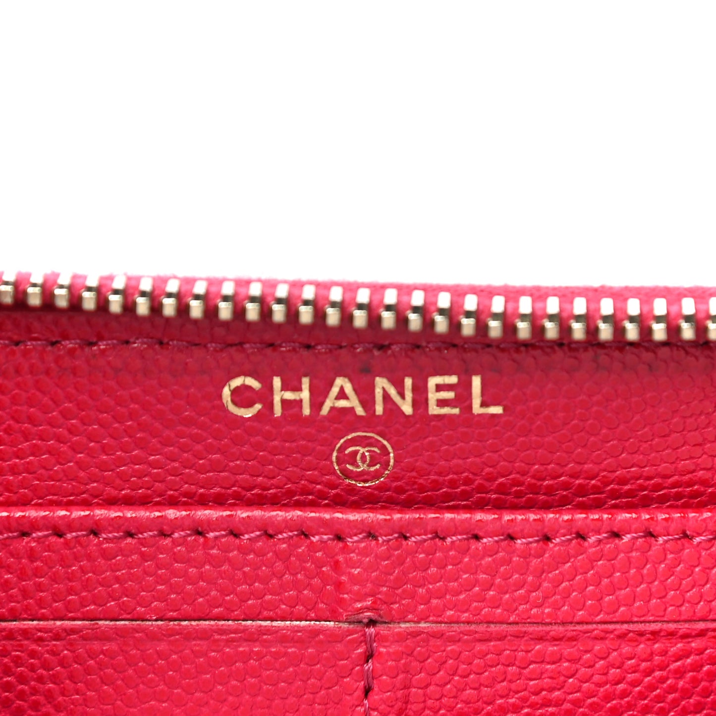 Caviar Quilted Reissue Zip Around Wallet Pink