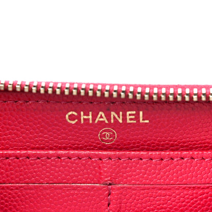 Chanel Caviar Quilted Reissue Zip Around Wallet Pink 6 of 18