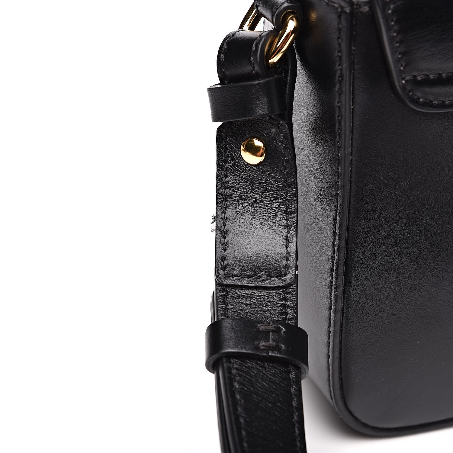 Chloe Shiny Calfskin Suede Mini C Double Carry Black 9 of 12
