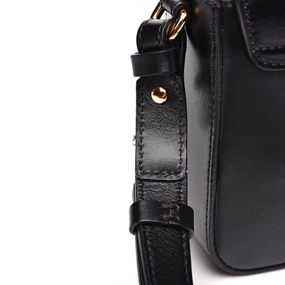 Chloe Shiny Calfskin Suede Mini C Double Carry Black 9 of 12