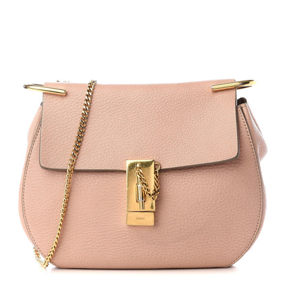 Chloe Grained Lambskin Drew Shoulder Bag Cement Pink 1 of 10