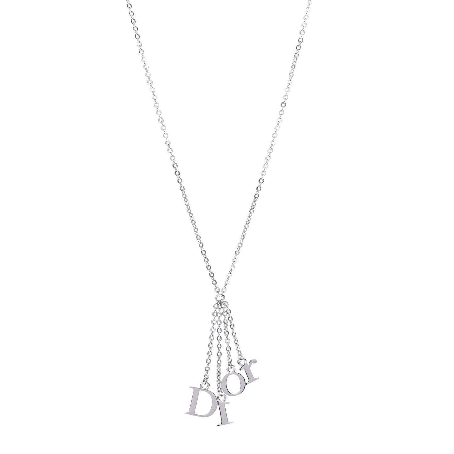 Metal Logo Necklace Silver