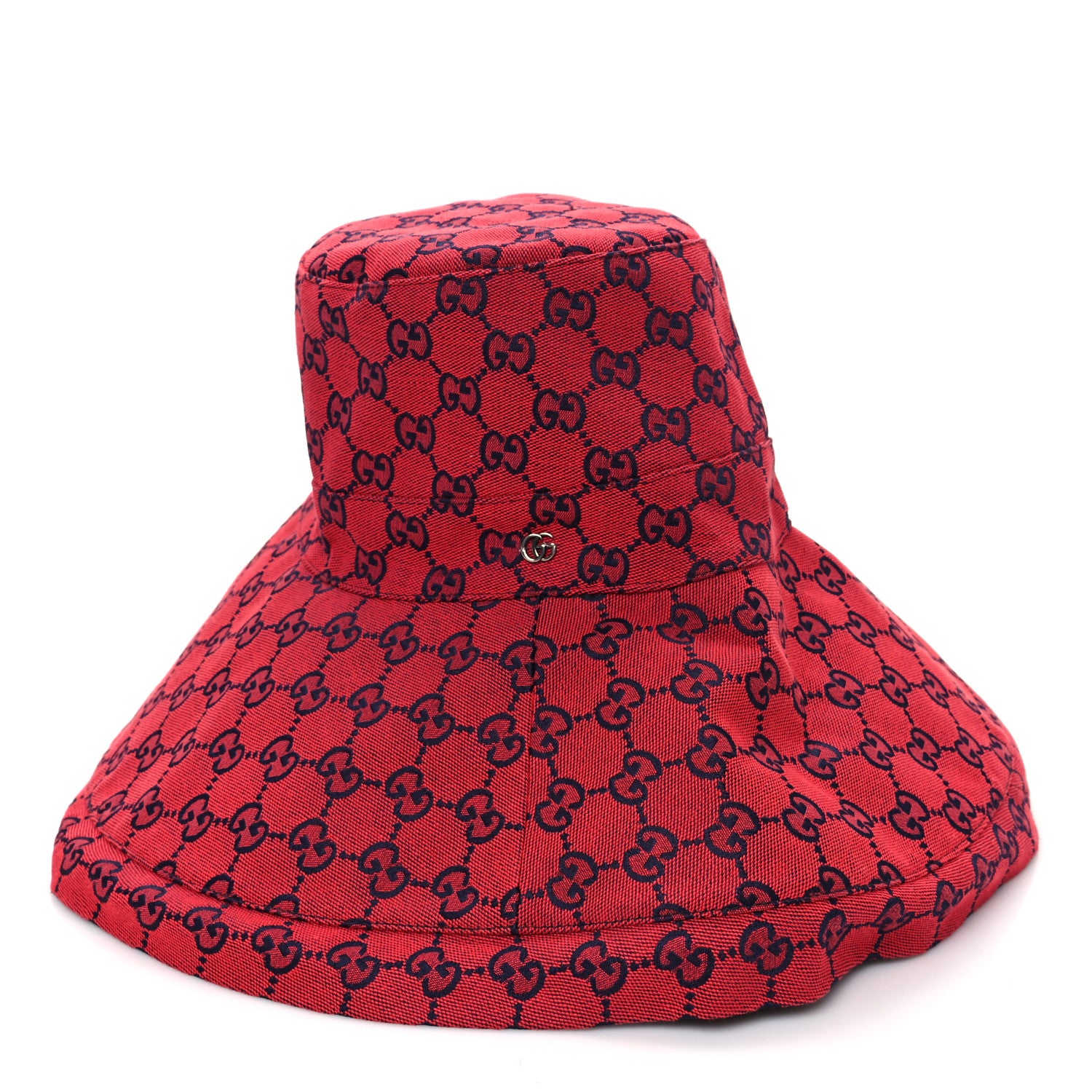Gucci Monogram Wide Brim Hat L Red Blue 3 of 9