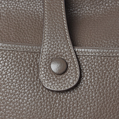 Hermes Taurillon Clemence Evelyne III GM Etoupe 9 of 13