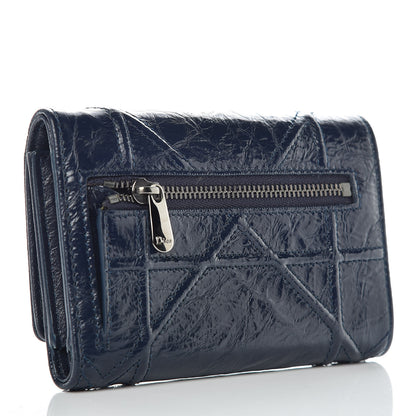 Christian Dior Lambskin Diorama Elancee Wallet Dark Marine 3 of 12