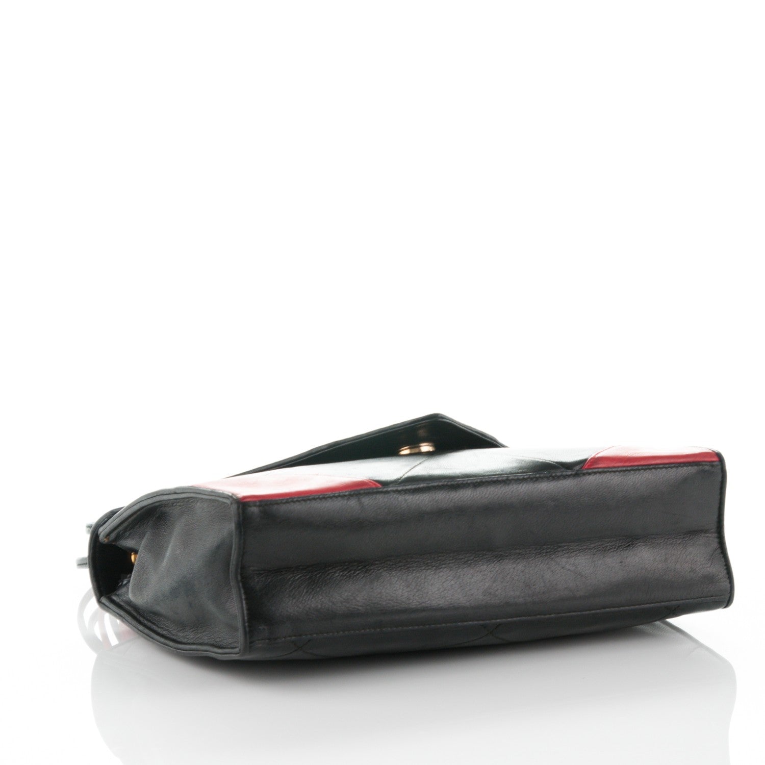 Chanel Lambskin Medium Envelope Single Flap Black Red 4 of 7