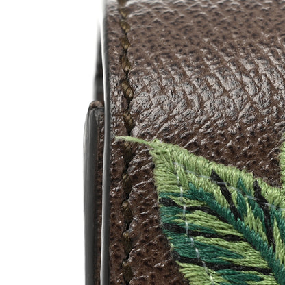 Gucci Calfskin Embroidered Sylvie Belt Bag Brown 11 of 12