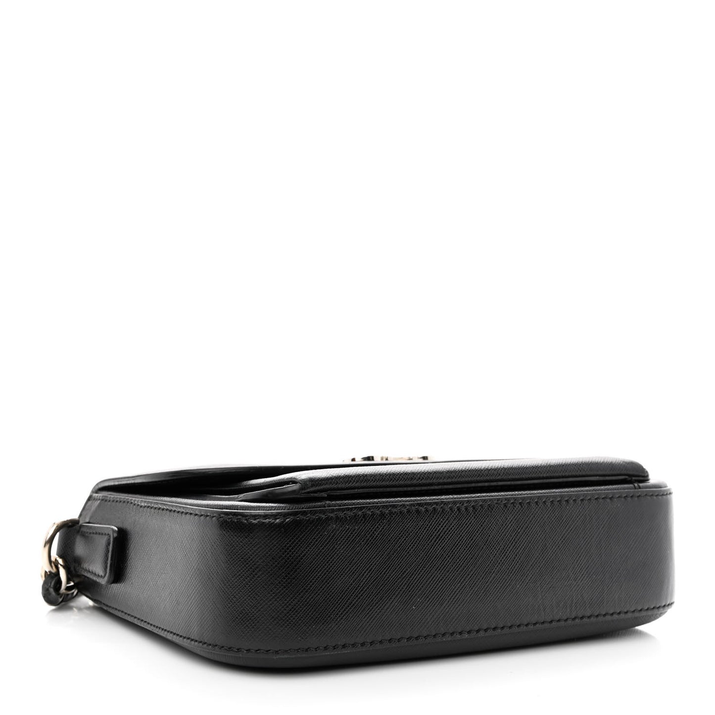 Saffiano Sandrine Shoulder Bag Black