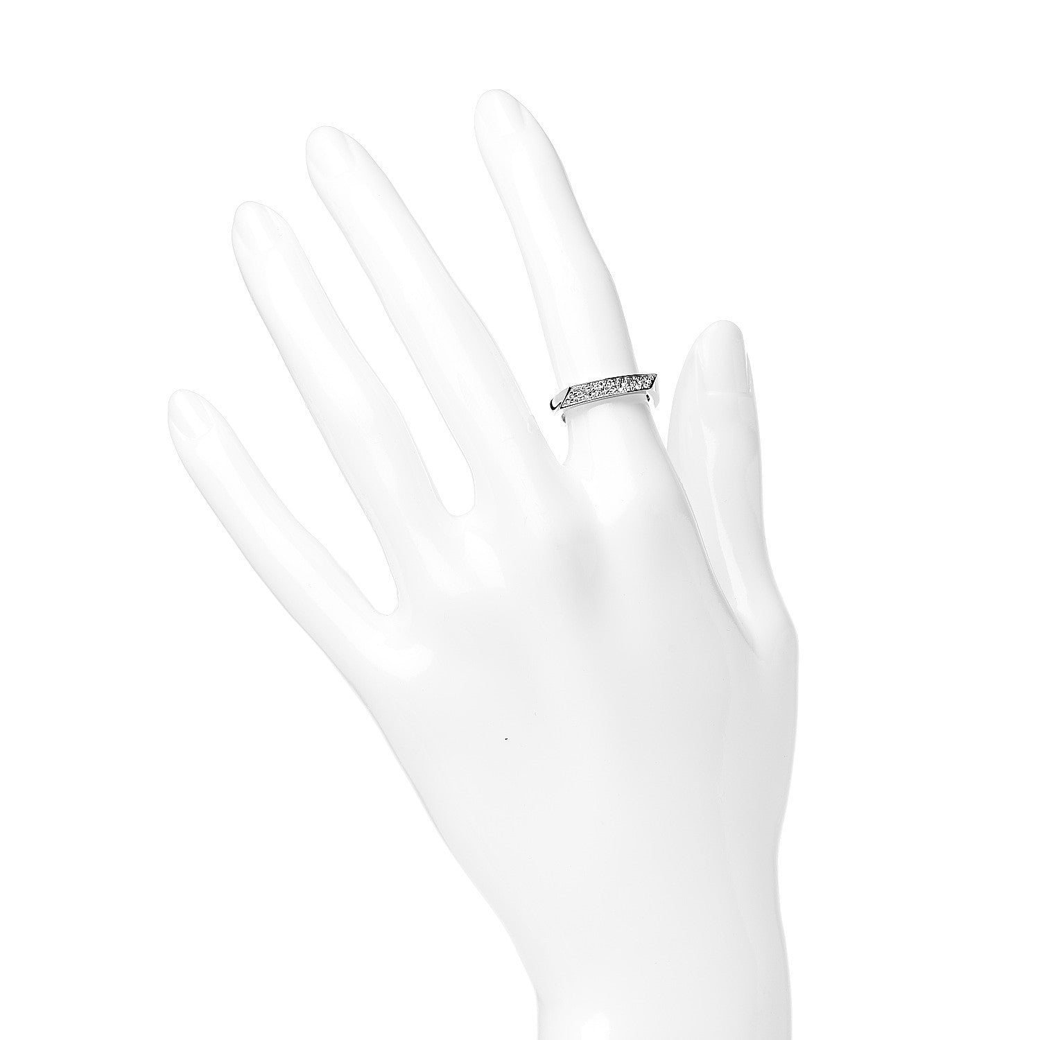 Tiffany 18K White Gold Diamond Frank Gehry Torque Ring 48 4.5 2 of 4