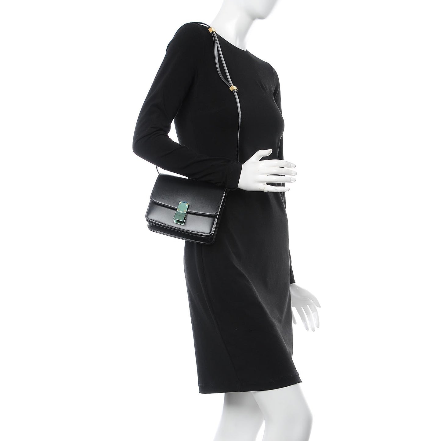 Box Calfskin Small Classic Box Flap Bag Black