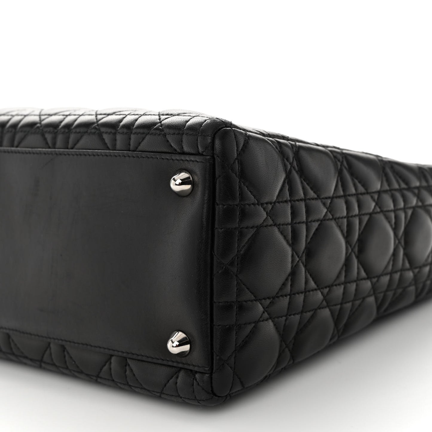 Lambskin Cannage Large Lady Dior Black