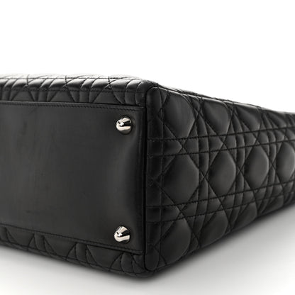 Christian Dior Lambskin Cannage Large Lady Dior Black 10 of 10