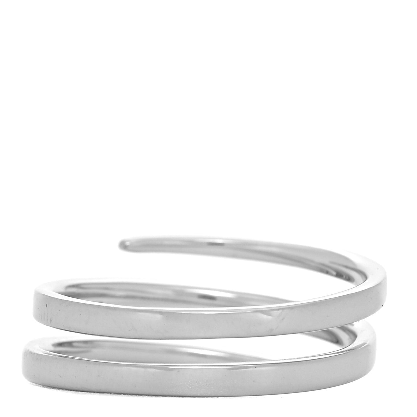 18K White Gold Coil Ring 53 6.5
