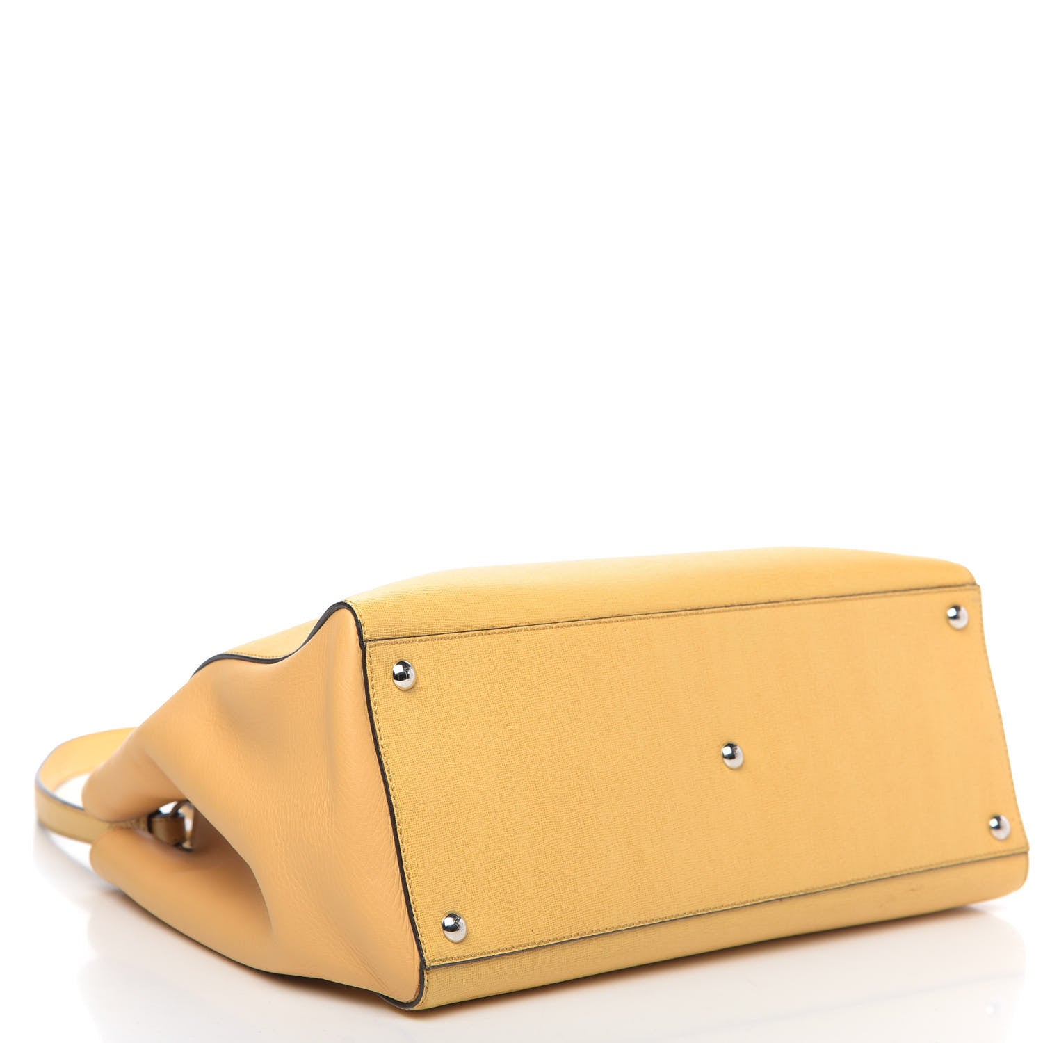 Fendi Vitello Elite Flamingo Regular 2Jours Tote Giallo Alchemy 5 of 15