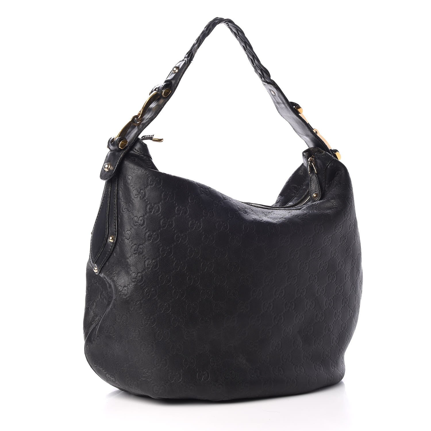 Gucci Guccissima Pelham Medium Hobo Black 3 of 13
