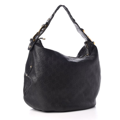 Gucci Guccissima Pelham Medium Hobo Black 3 of 13