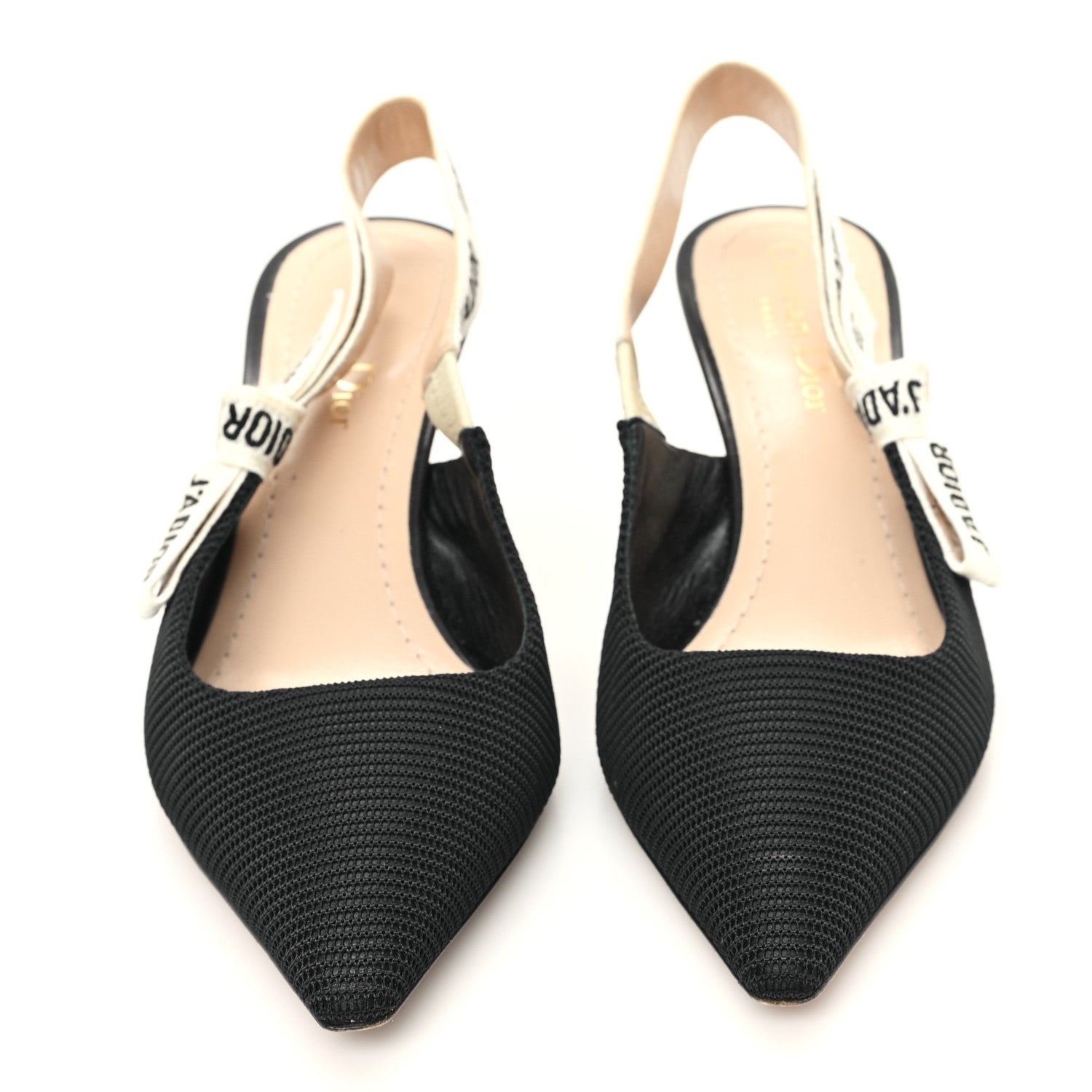 Christian Dior Technical Canvas Ribbon J Adior Slingback 65mm Pumps 36.5 Black 3 of 9