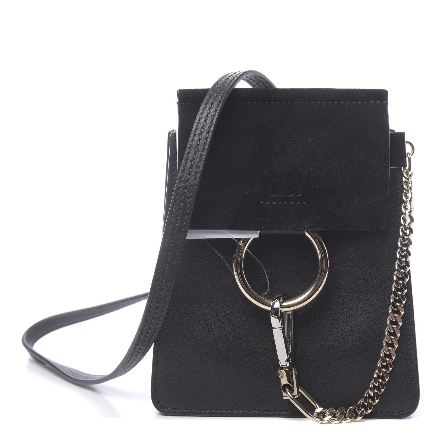 Chloe Suede Calfskin Mini Faye Bracelet Bag Black 1 of 9