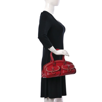 Christian Dior Calfskin Frame Pocket Satchel Red 2 of 14