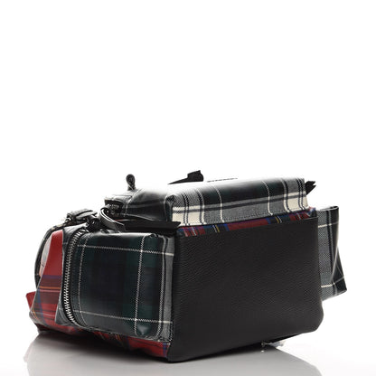 Burberry Laminated Tartan Patchwork Medium Rucksack Backpack Military Red 4 of 7
