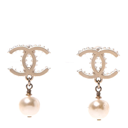 Chanel Pearl CC Drop Earrings Gold 1 of 4