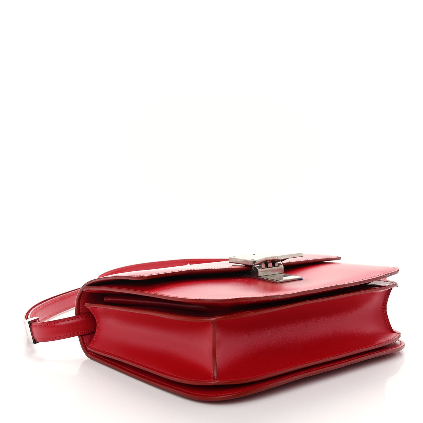 Box Calfskin Medium Classic Box Flap Bag Red