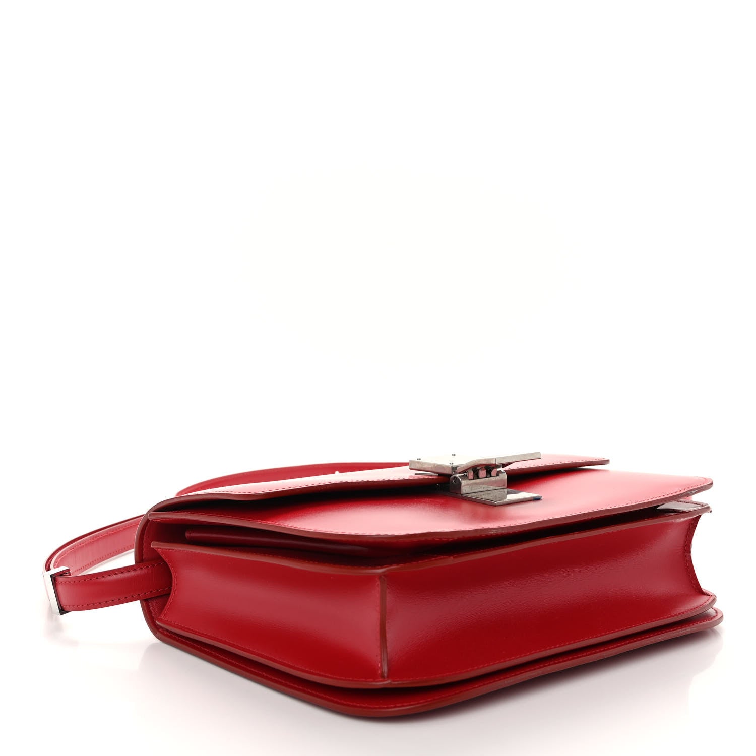 Celine Box Calfskin Medium Classic Box Flap Bag Red 4 of 10