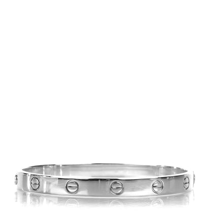 Cartier 18K White Gold LOVE Bracelet 17 1 of 5