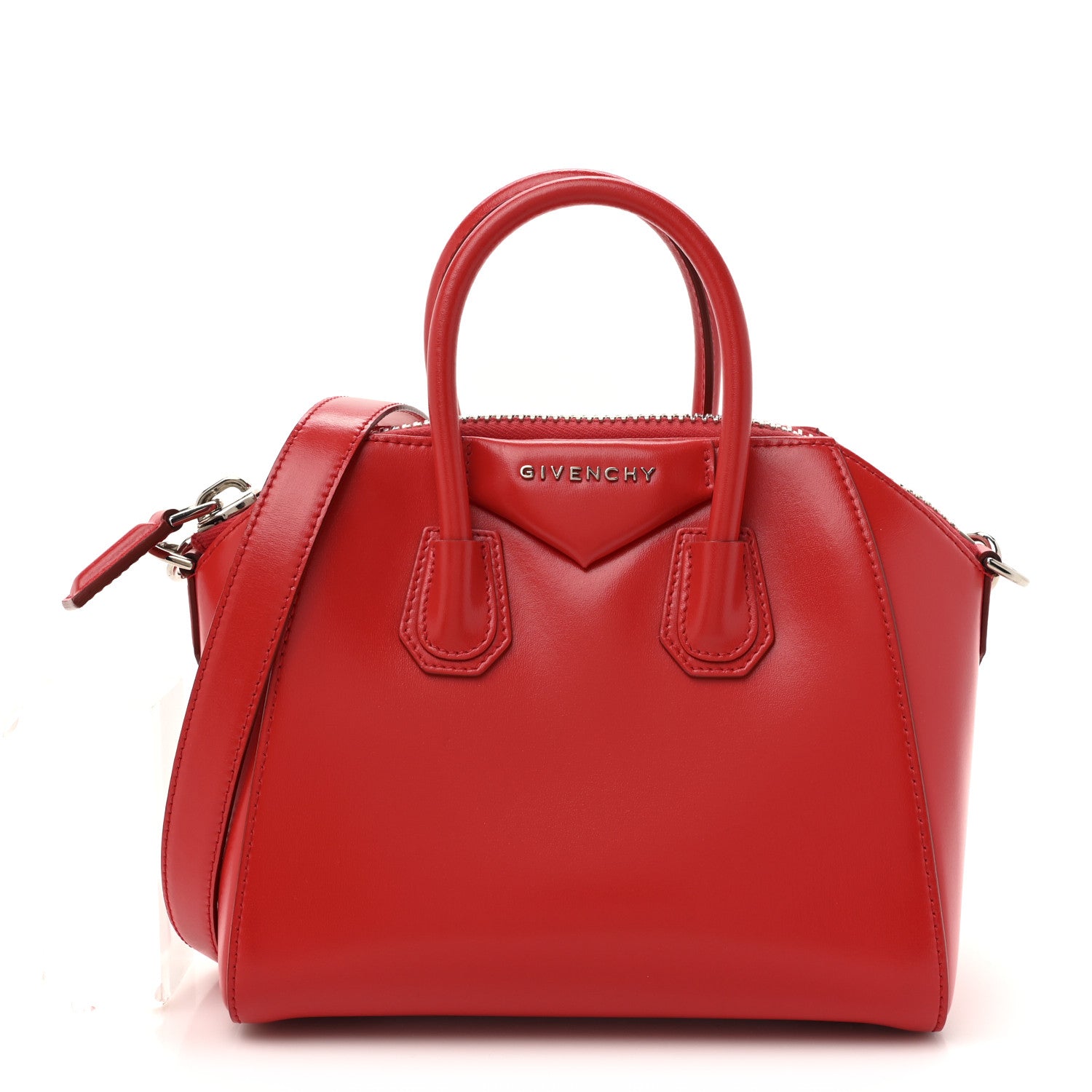 Givenchy Shiny Lord Calfskin Mini Antigona Red 1 of 13