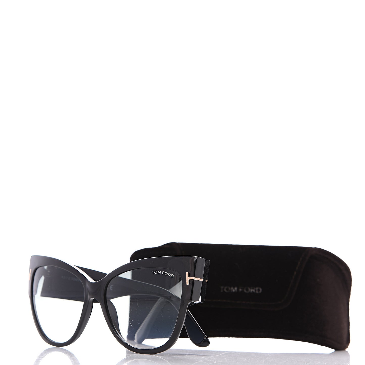 Acetate Anoushka Cat Eye Sunglasses TF371 Black